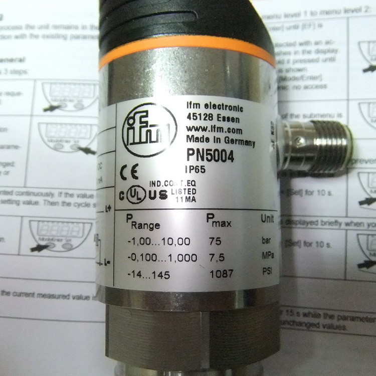德國進(jìn)口IFM易福門壓力傳感器PN5004